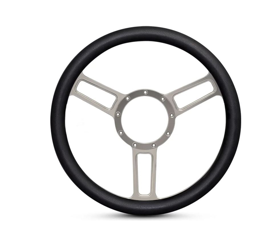 Steering Wheel Launch Symmetrical Billet Aluminum Clear Ano Spokes