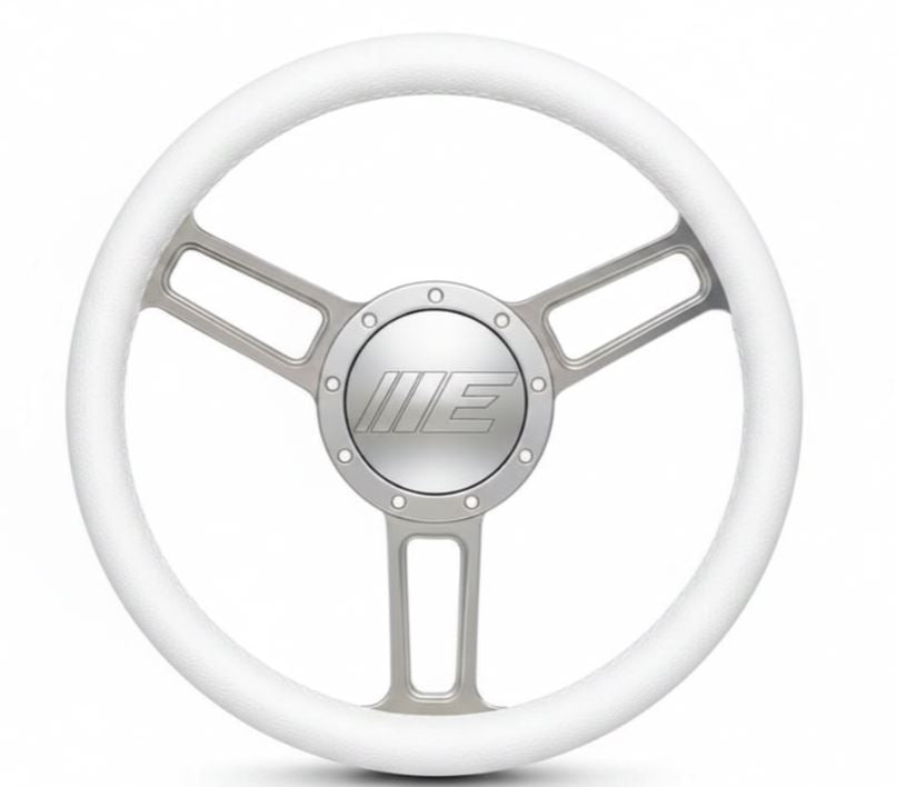 Steering Wheel Launch Symmetrical Billet Aluminum Clear Ano Spokes