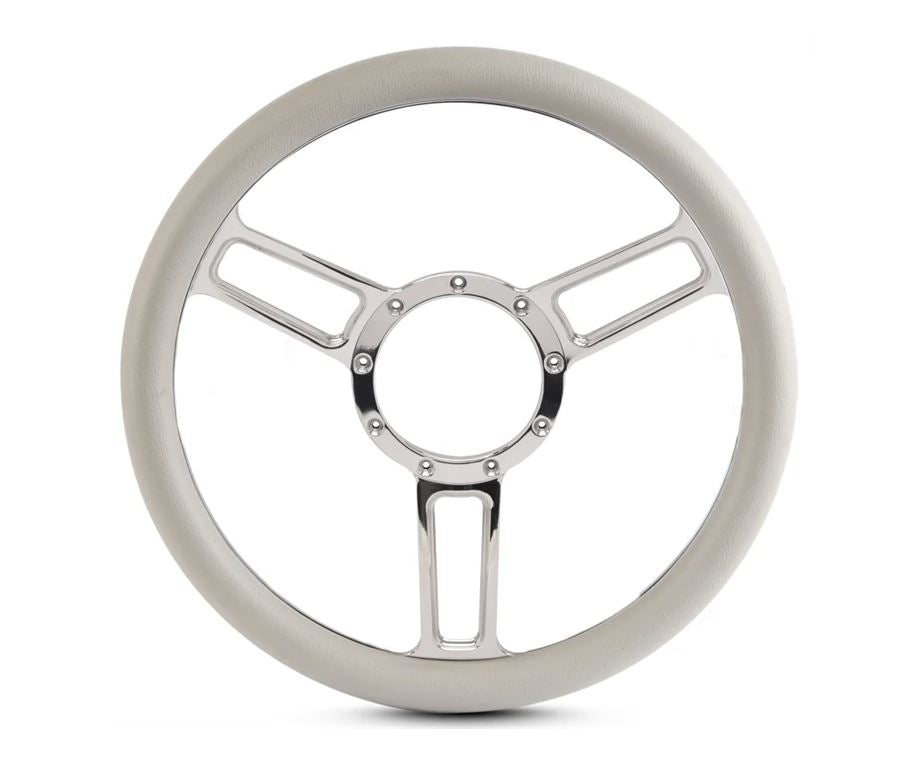Steering Wheel Launch Symmetrical Billet Aluminum Clear Ano Spokes